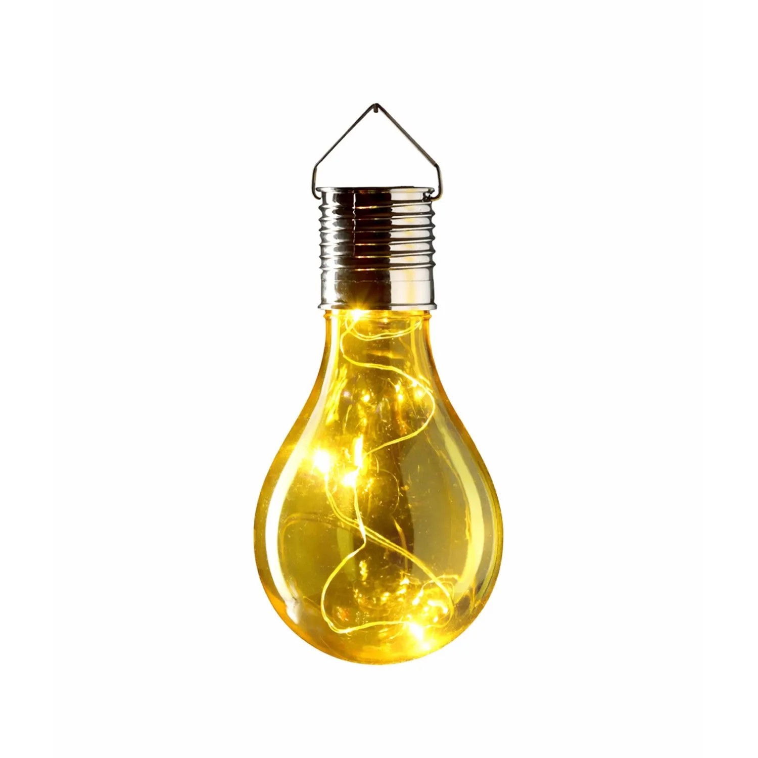 Marelida LED Solar Glühbirne M Lichterkette Solarleuchte Balkon Garten Terrasse Gelb