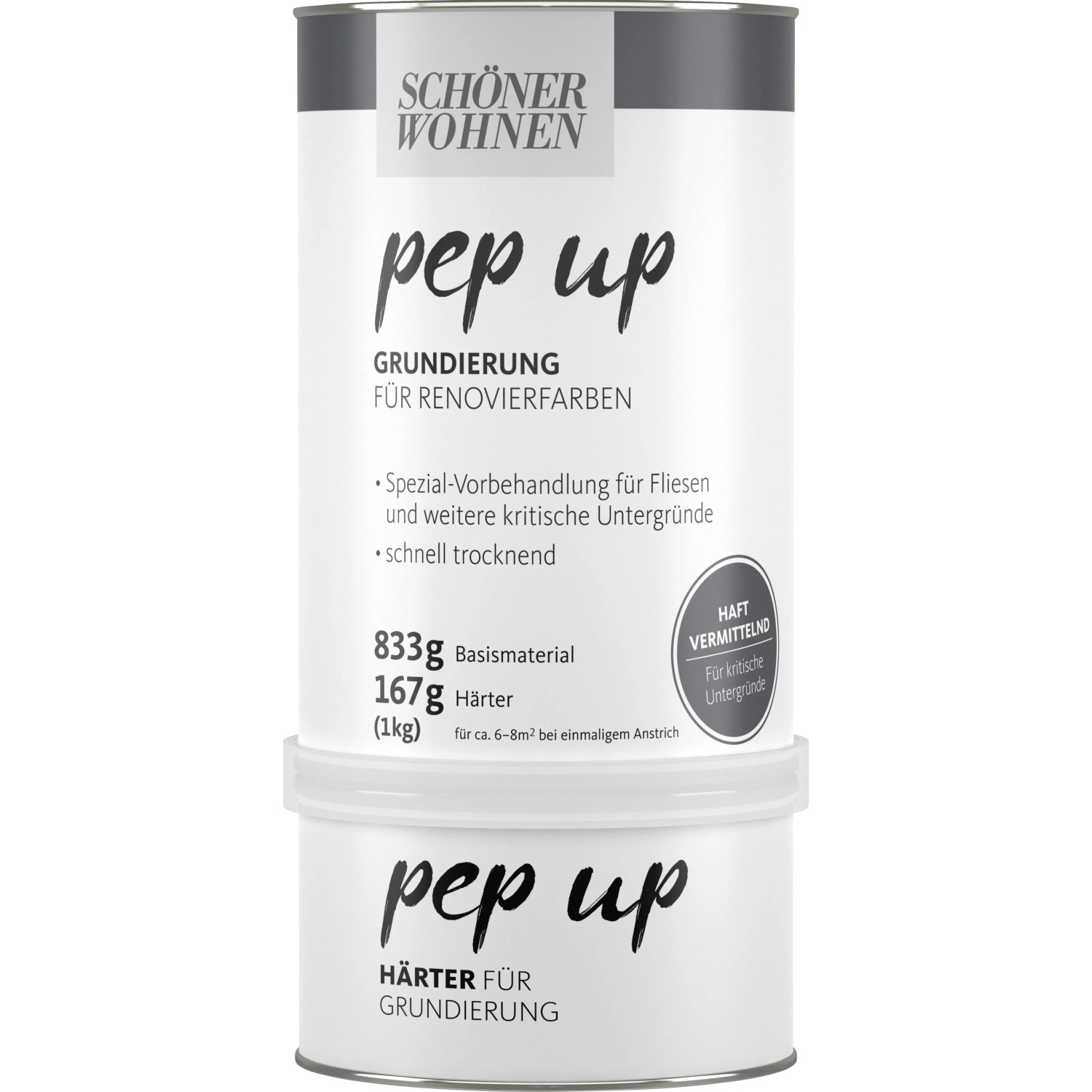 Schöner Wohnen pep up Grundierung für Renovierfarben Weiß 1 kg