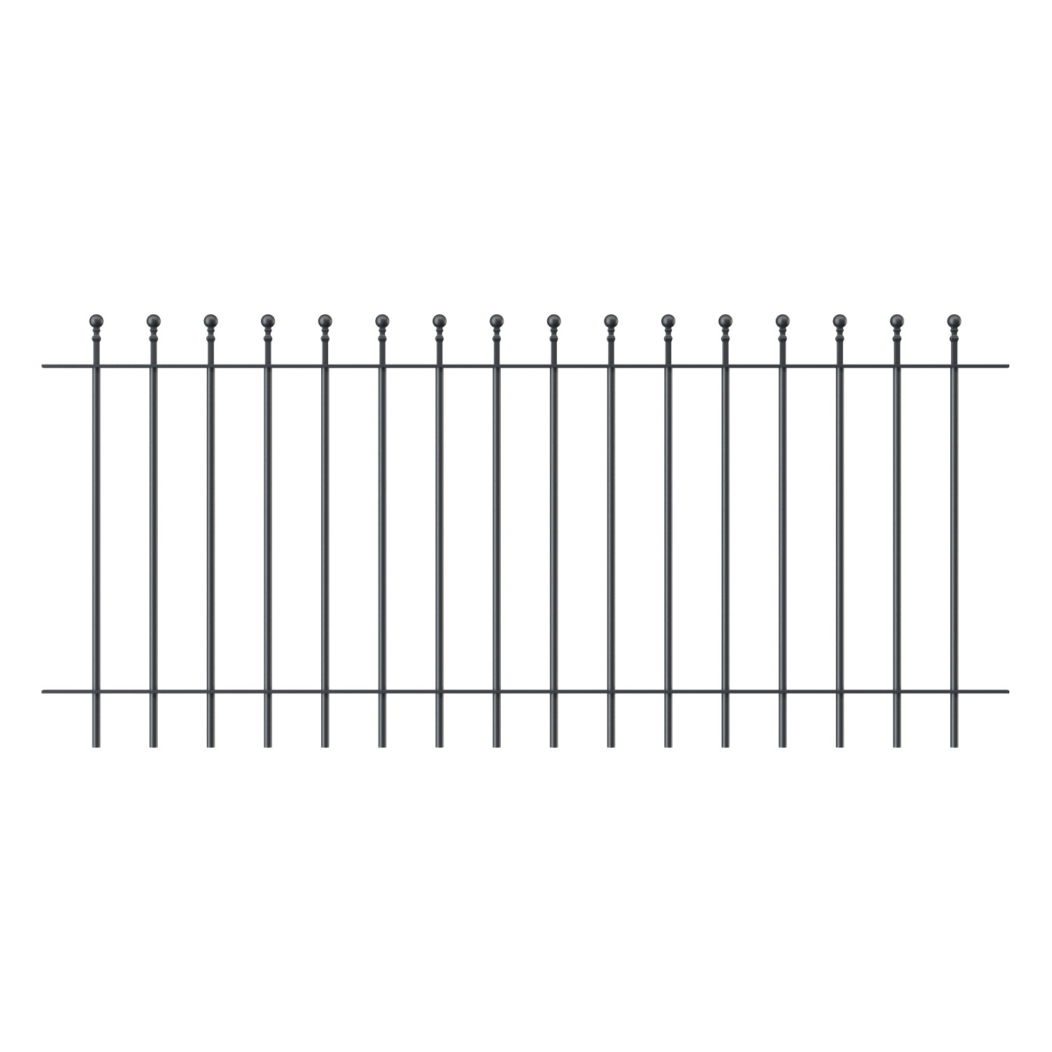 Eleo Gartenzaun Ancona 192,5 cm x 90 cm Pulverbeschichtet DB703