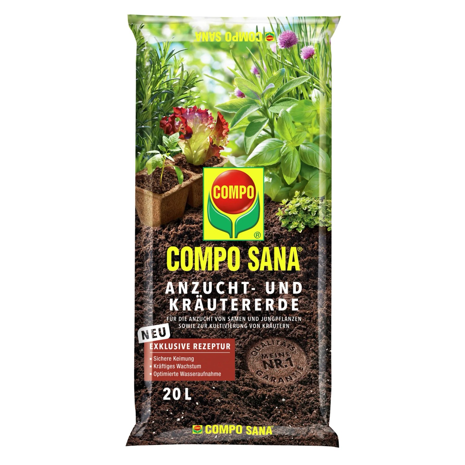 Compo Sana Anzucht- und Kräutererde 20 l