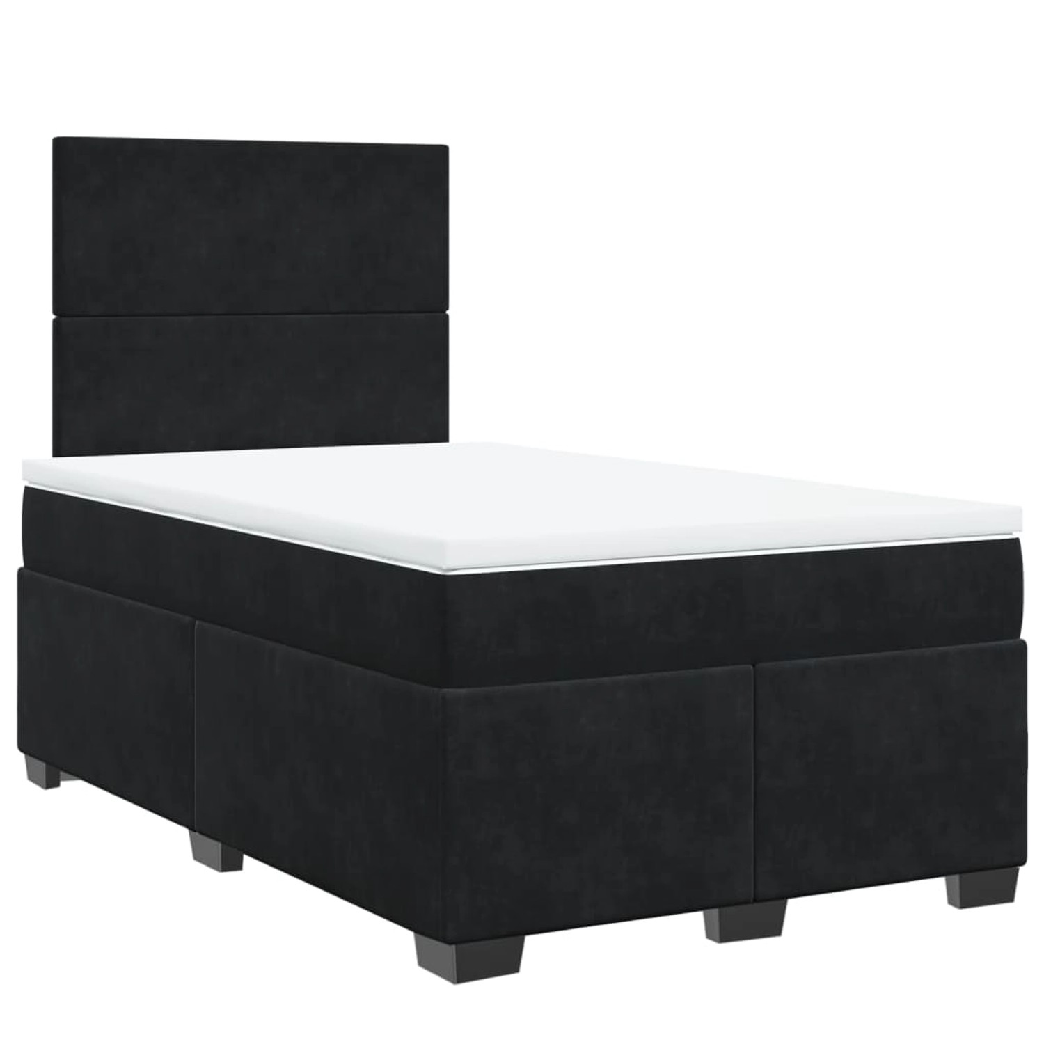 vidaXL Boxspringbett mit Matratze Schwarz 120x200 cm Samt2107155 günstig online kaufen