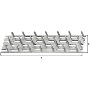 Nagelplatte, 102x25 mm, Sendzimirverzinkt, zum Einschlagen für Holzverbindungen.