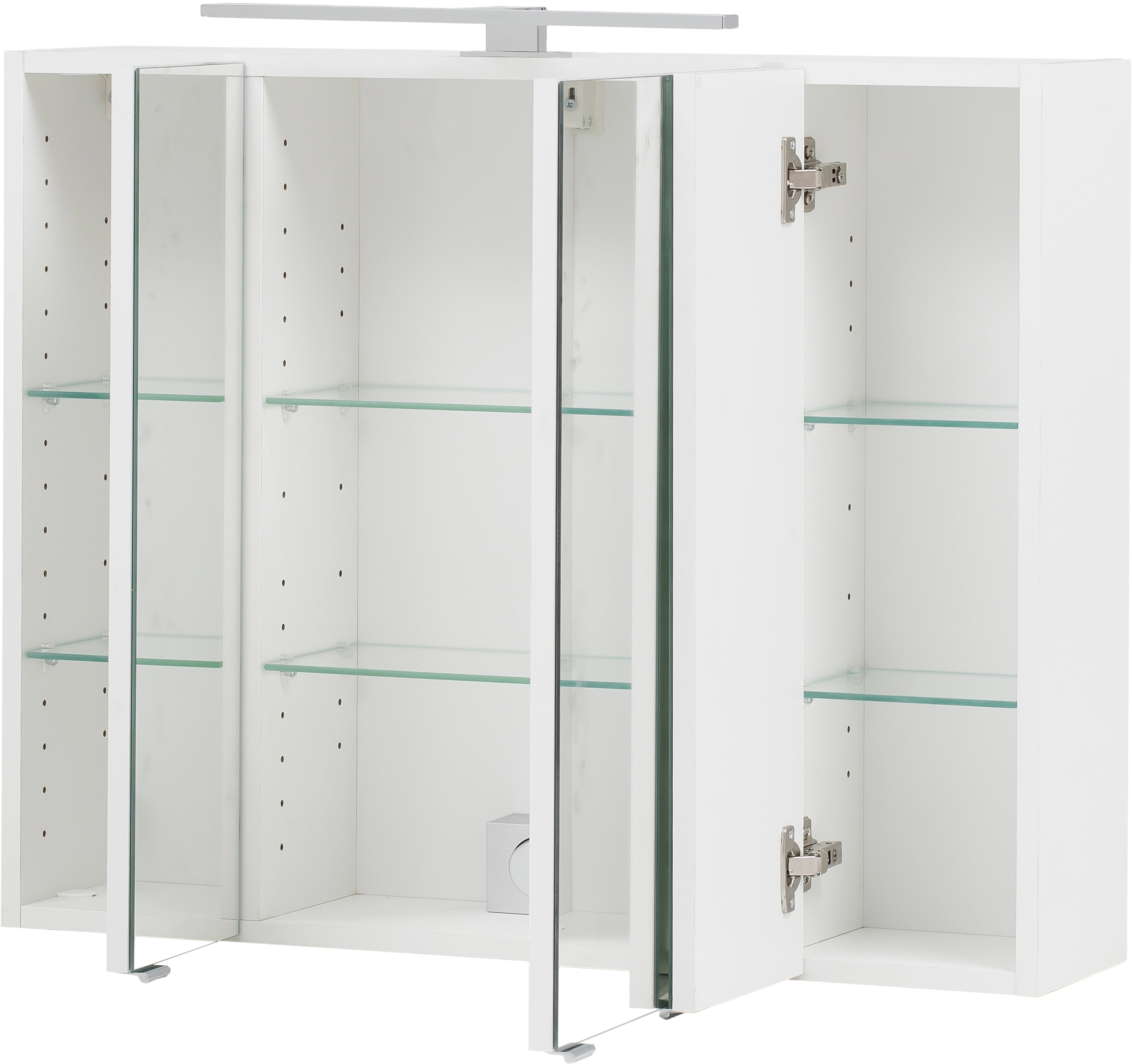 Held Spiegelschrank Salerno Weiß 80 cm mit Softclose Türen kaufen bei OBI