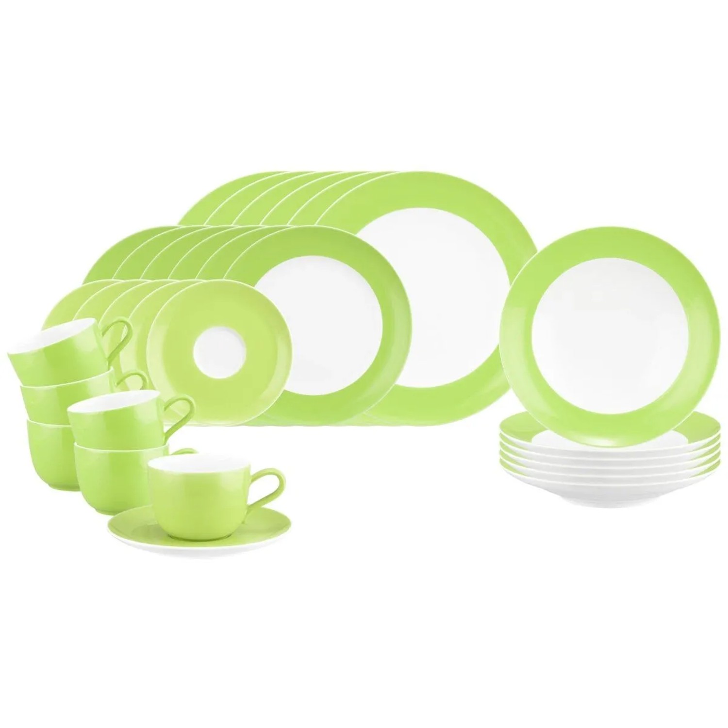 Seltmann Weiden Liberty Pure Colors Kombiservice 30-teilig Lime Green