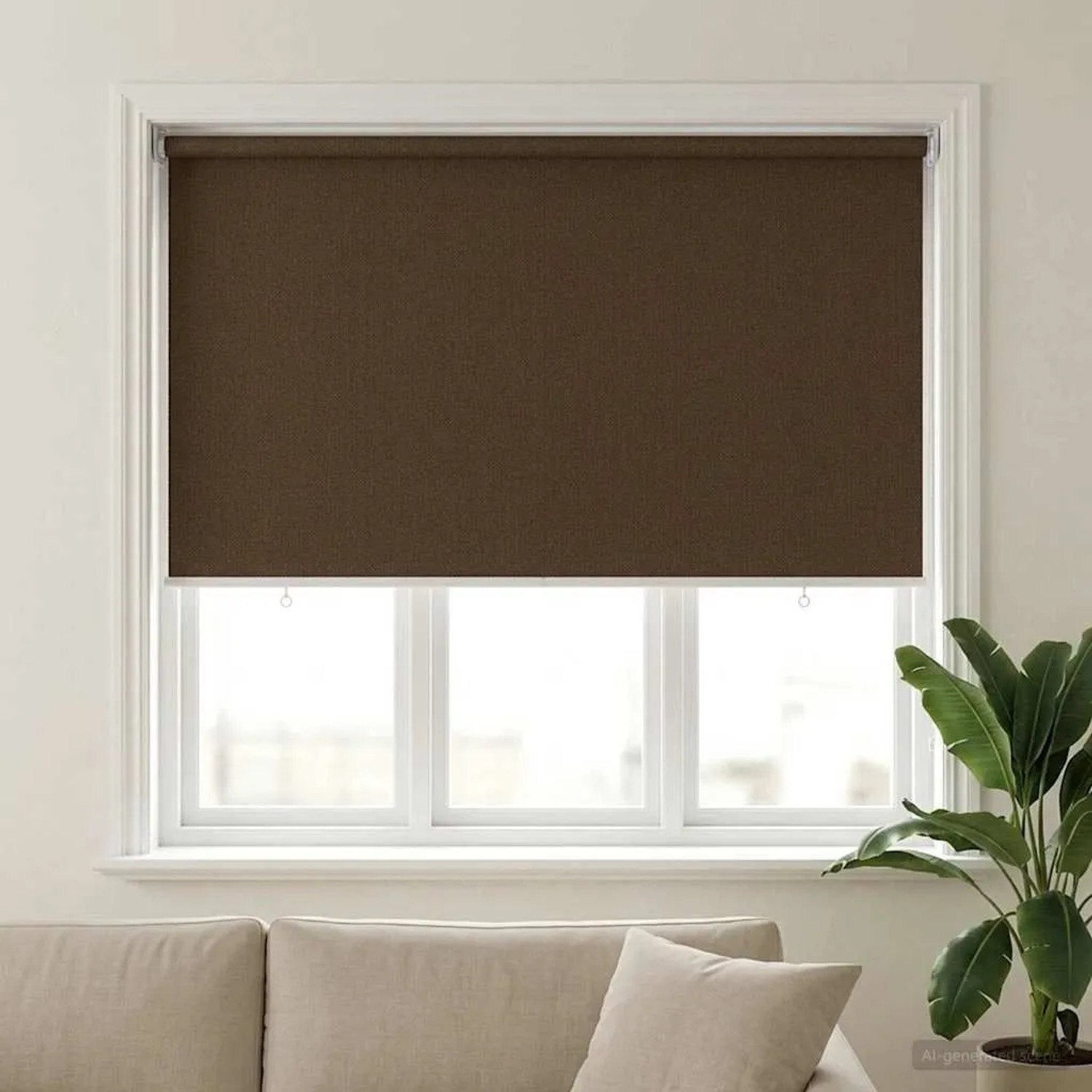 vidaXL Außenrollo 90% UV-Block Braun 140 x 140 cm HDPE 42036094