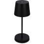 Schwarze Brilo Akku-Tischleuchte (2,6W) für den Innen- und Außenbereich.