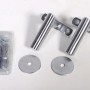 Handlaufkonsole, matt chrom, L-Form, 2er Set, Zubehör für Treppengeländer, inkl. Montagematerial.