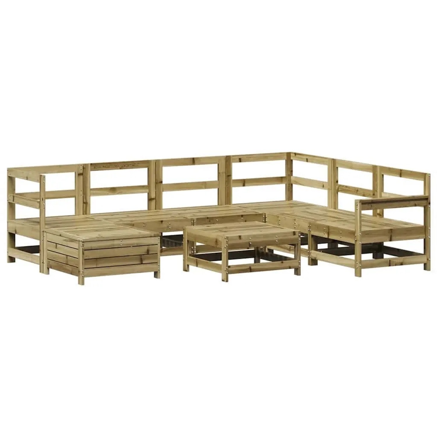 vidaXL 8 Tlg Garten-Sofagarnitur Kiefernholz Imprägniert 3250599