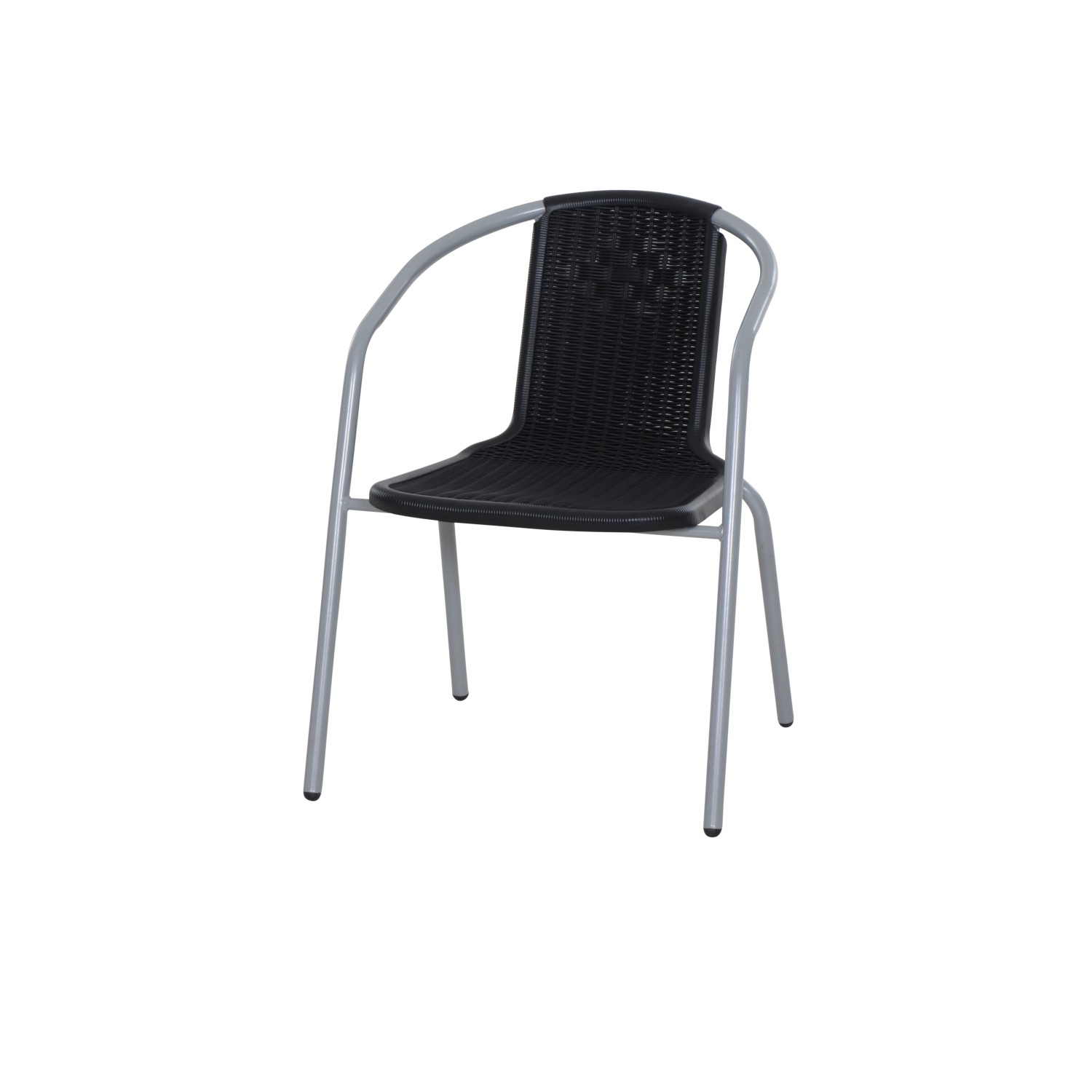 Gardamo Bistro Sessel Gelato 55 cm x 58 cm x 74 cm Silber