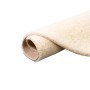 Gerollter, runder, creme-farbener Snapstyle Hochflor Shaggy Teppich Palace, 160x160cm.