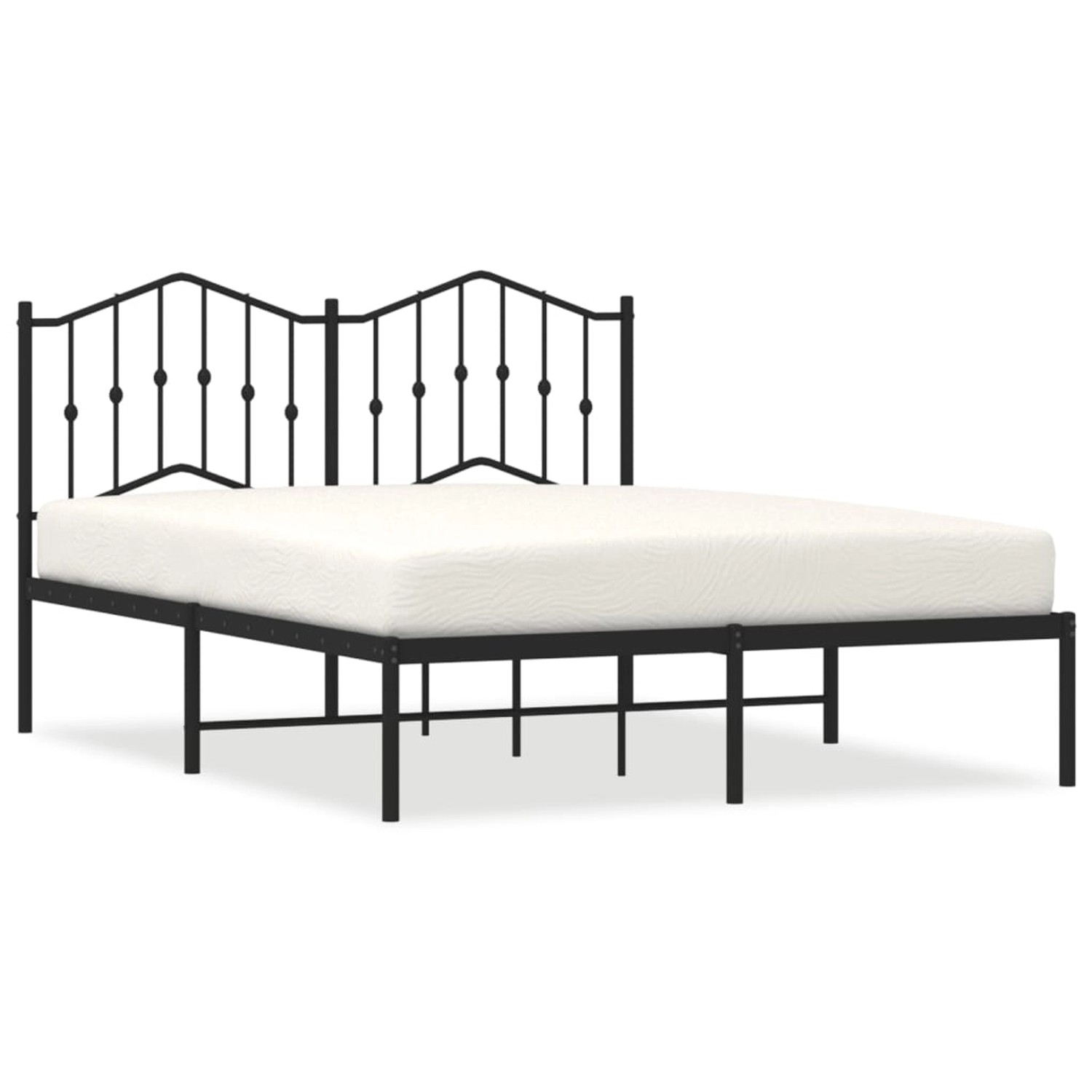 vidaXL Bettgestell mit Kopfteil Metall Schwarz 140x200 cm Modell 141927915 günstig online kaufen
