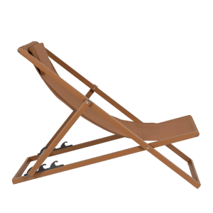 Bizzotto Liegestuhl Taylor in Pecan: Gartenliege mit Kopfkissen für entspannte Sommertage.