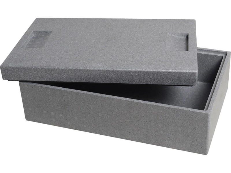 Paket] THERM BOX SET 46 & 12 Liter Styroporbox mit Deckel Thermobox für  Essen & Getränke - Styropor Kühlbox Warmhaltebox