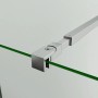 Duschparadies 200cm Wandprofil mit Stabilisierungsstange Stabilisator Ausziehbar 73-120cm Für 6-10mm Glas Walk-in Dusche Glas Seitenwand Chrom_5