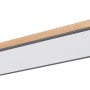 Rechteckige LED-Deckenleuchte Doro in Holzfarben/Graphit, 120x30 cm.