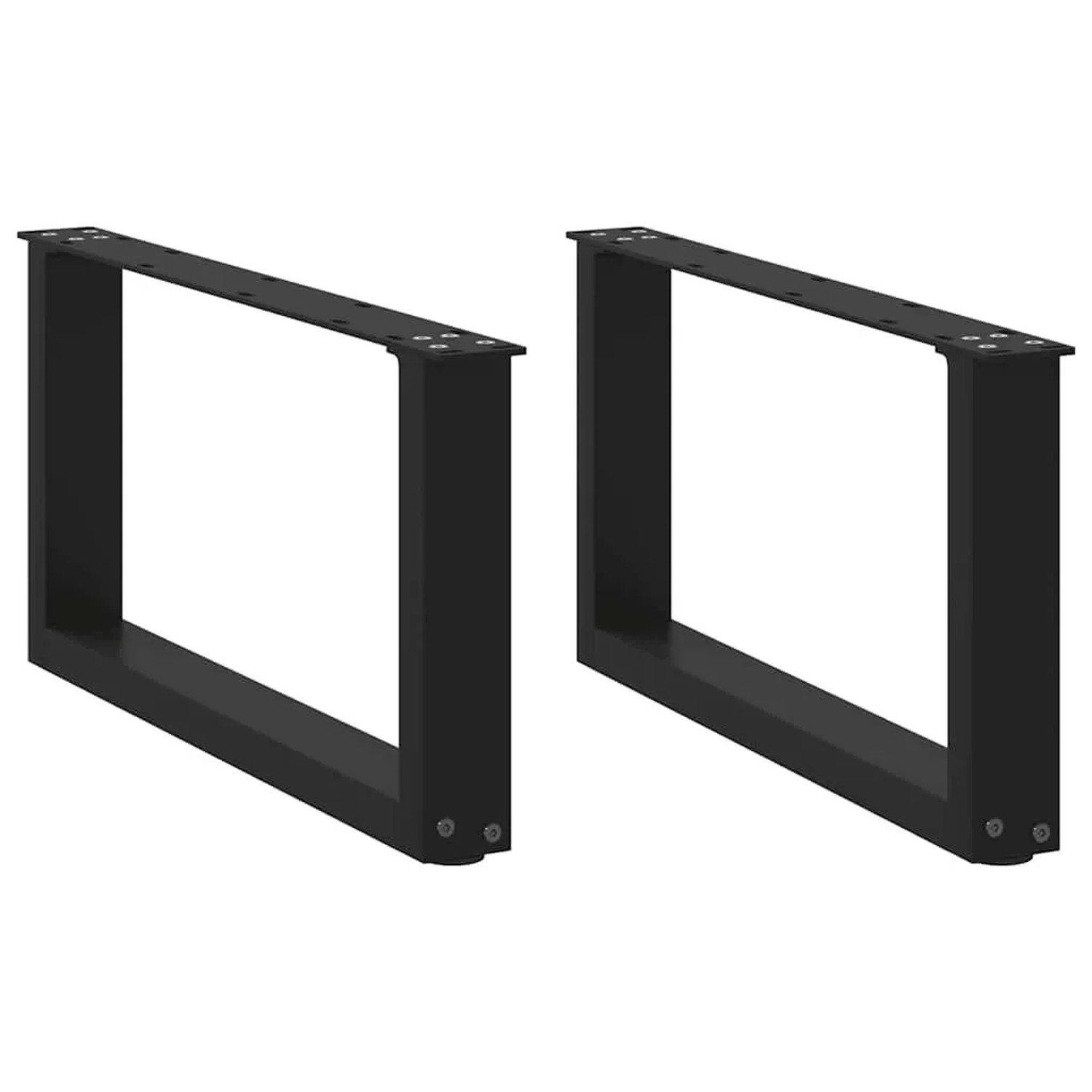 vidaXL Couchtischbeine U-Form 2 Stk Schwarz 70x30-31 cm Stahl 4013144 günstig online kaufen