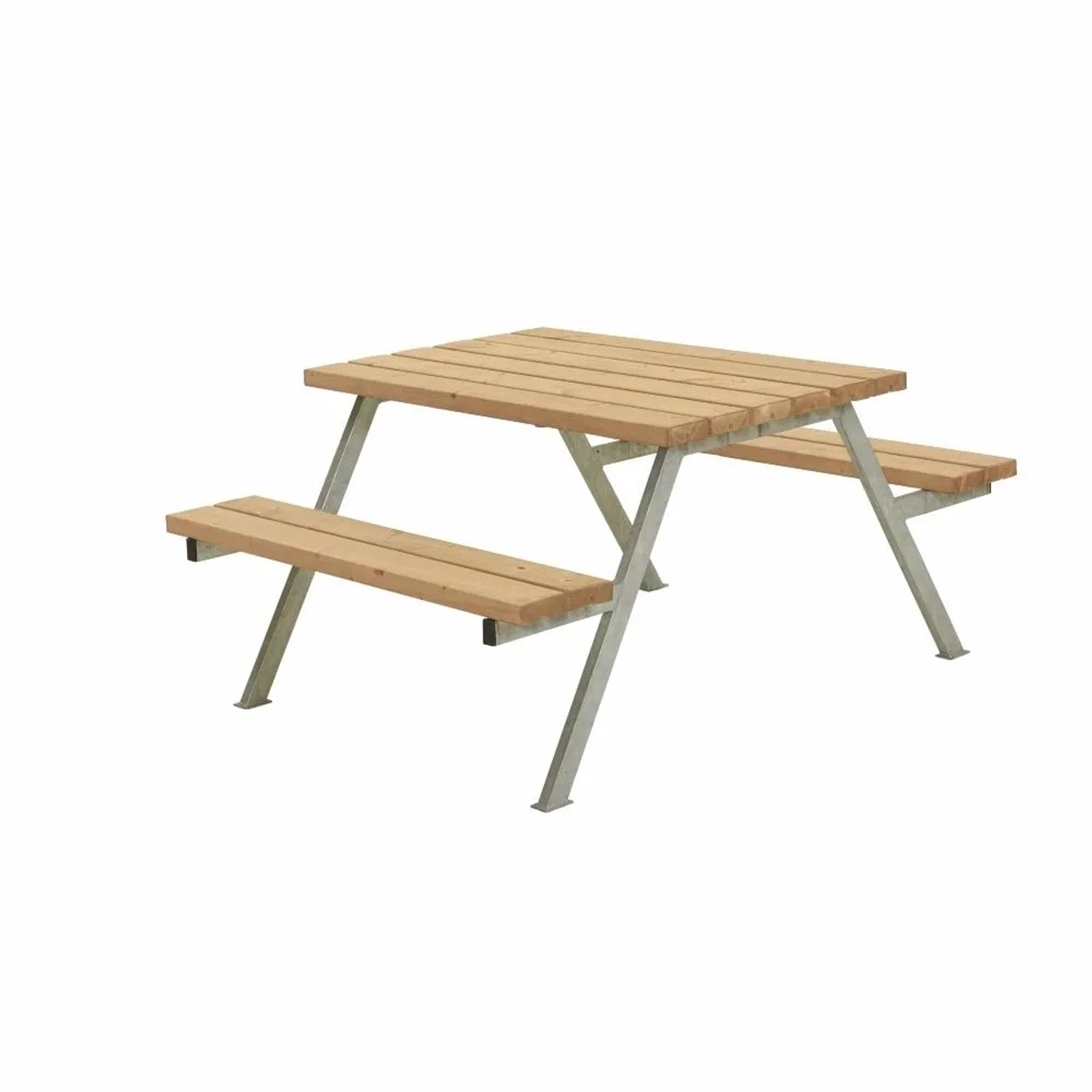PLUS Gartenmöbel Sitzgruppe 118 cm Klappbar ThermoWood Holz