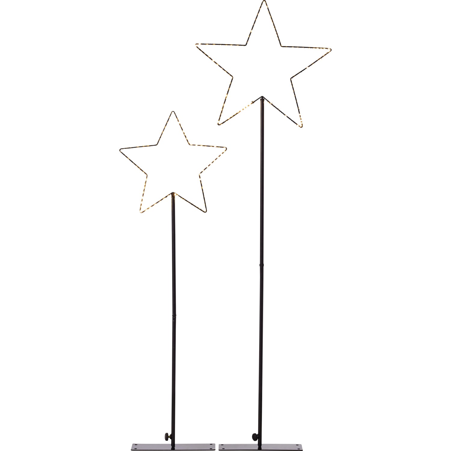 LED-Figur Stern 2er-Set Schwarz