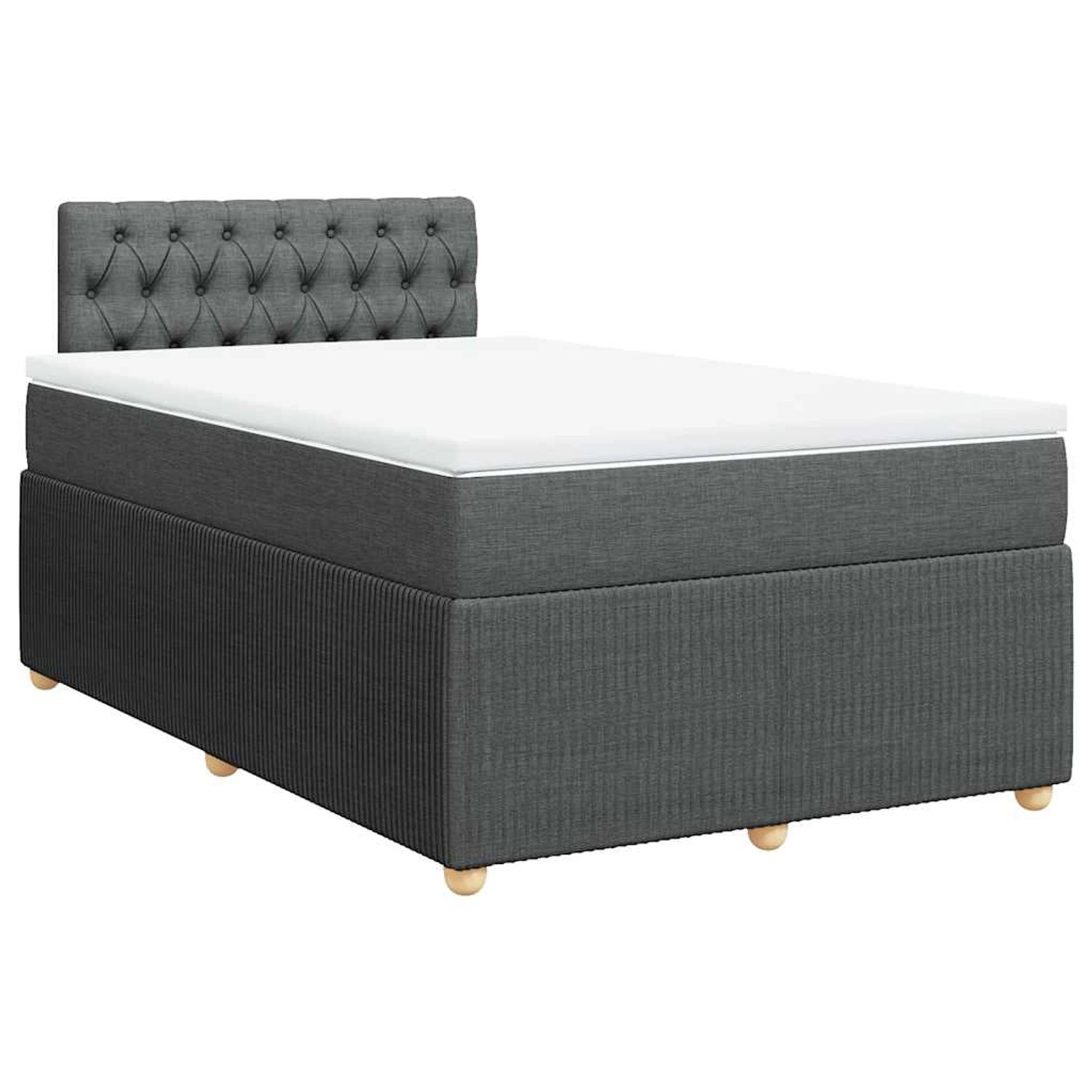vidaXL Boxspringbett mit Matratze Dunkelgrau 120x190 cm Stoff 3287403 günstig online kaufen