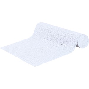 Weiße Antirutschunterlage (30x150 cm) als Teppichgleitschutz oder Schubladeneinsatz.