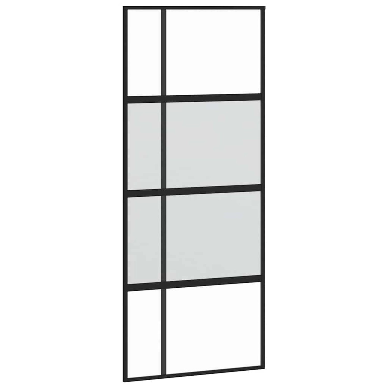 vidaXL Schiebetür Schwarz 90x205 cm Hartglas und Aluminium 155229 günstig online kaufen