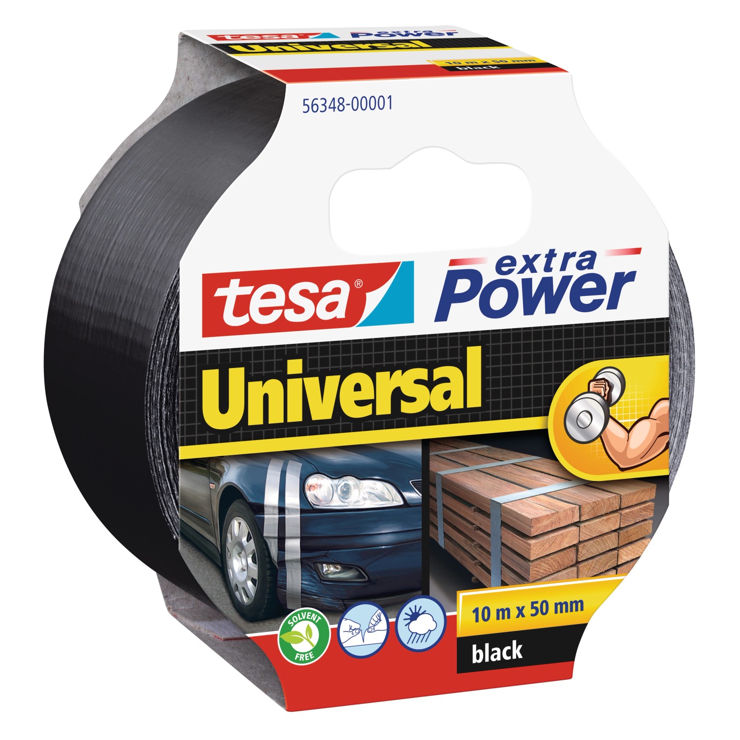 Tesa Extra Power Universal Schwarz 10 m x 50 mm