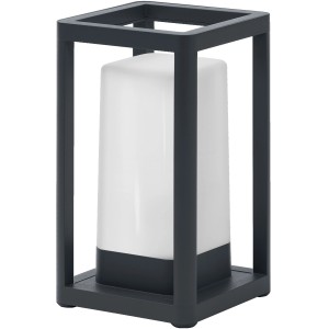 Ledvance Smart+ LED-Tischleuchte, dunkelgrauer Rahmen, warmweißes Licht, RGB-Farbwechsel.