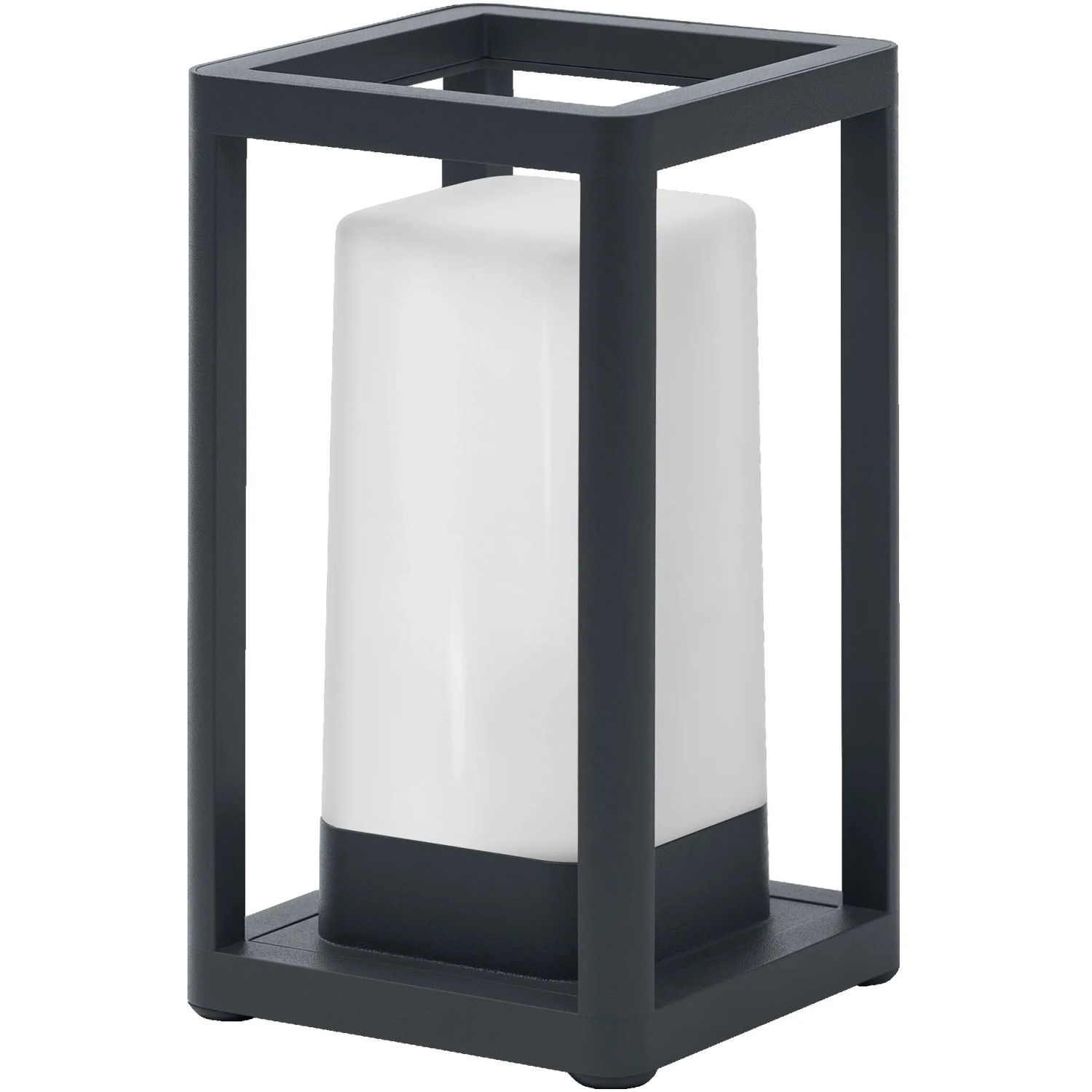 Ledvance Smart+ LED-Tischleuchte, dunkelgrauer Rahmen, warmweißes Licht, RGB-Farbwechsel.