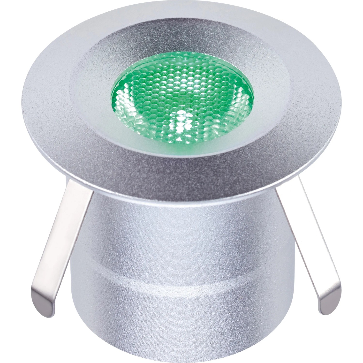 LED Bodeneinbauleuchte Budoni, rund, silberfarben, mit Farbwechsel (RGB), 5er-Set.