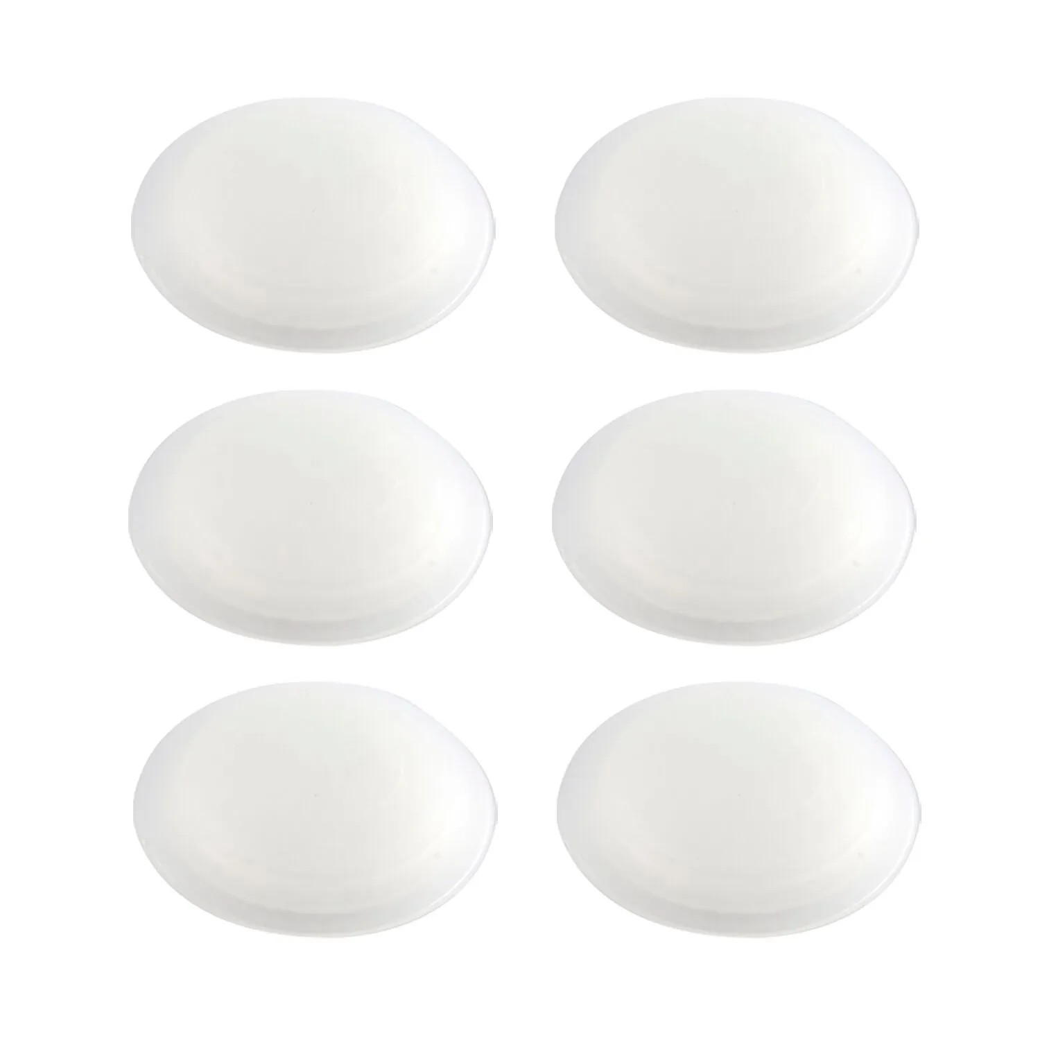 vasalat Set Wand-Türstopper Selbstklebend Ø 60 mm H 15 mm Transparent 6 Stück
