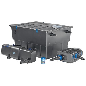 Oase BioTec ScreenMatic 40000 OC Durchlauffilter-Set für Teiche bis 40 m³ mit Filter, Pumpe und UVC-Klärer.