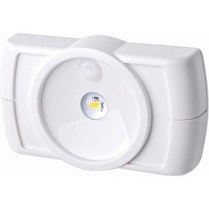 Weiße Mr. Beams LED-Wandleuchte MB850 mit Bewegungsmelder für Innenräume.