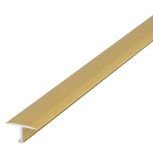 Goldene Dalsys T-Profil Übergangsschiene aus Aluminium, 100cm lang.