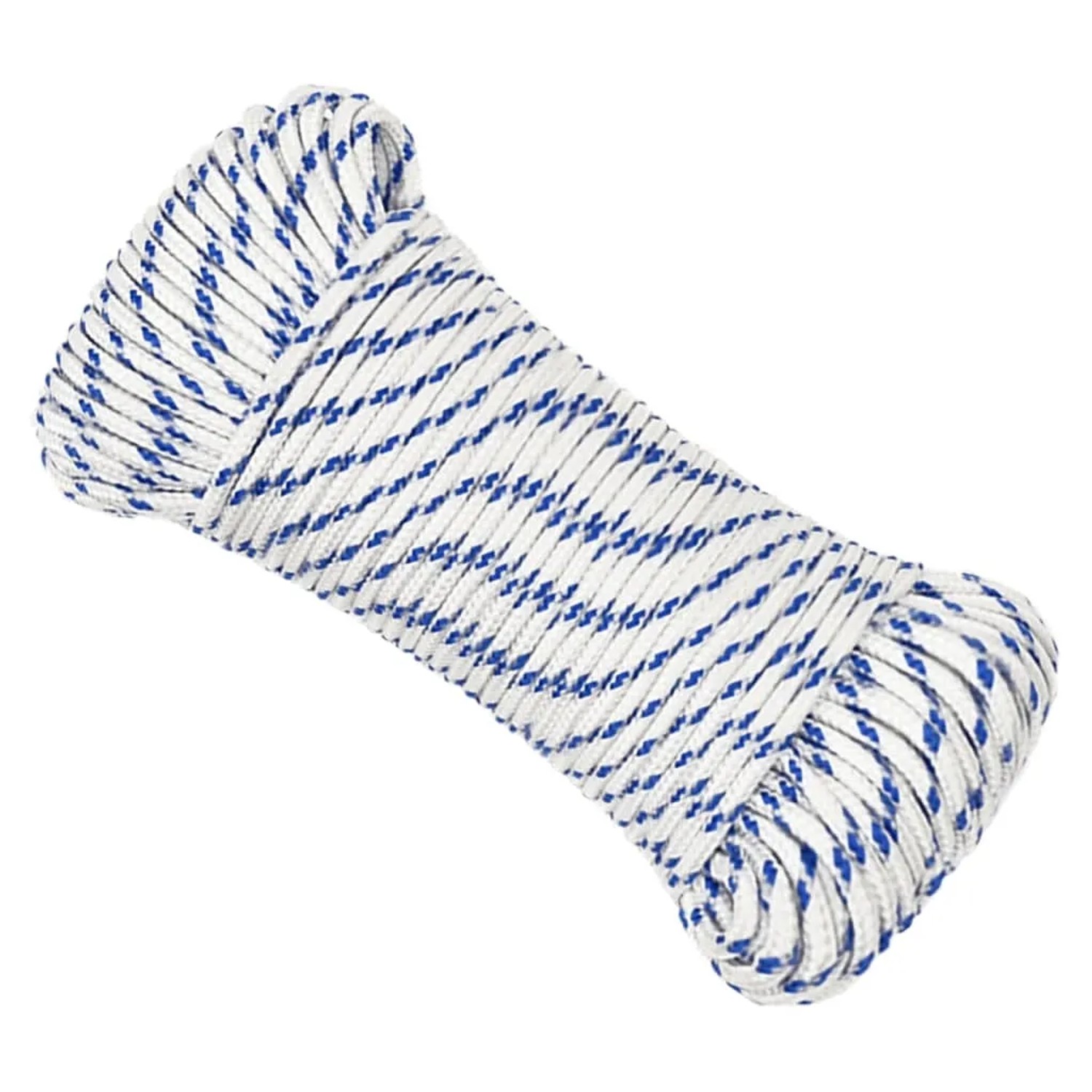 vidaXL Bootsseil Weiß 3 mm 25 m Polypropylen 152269