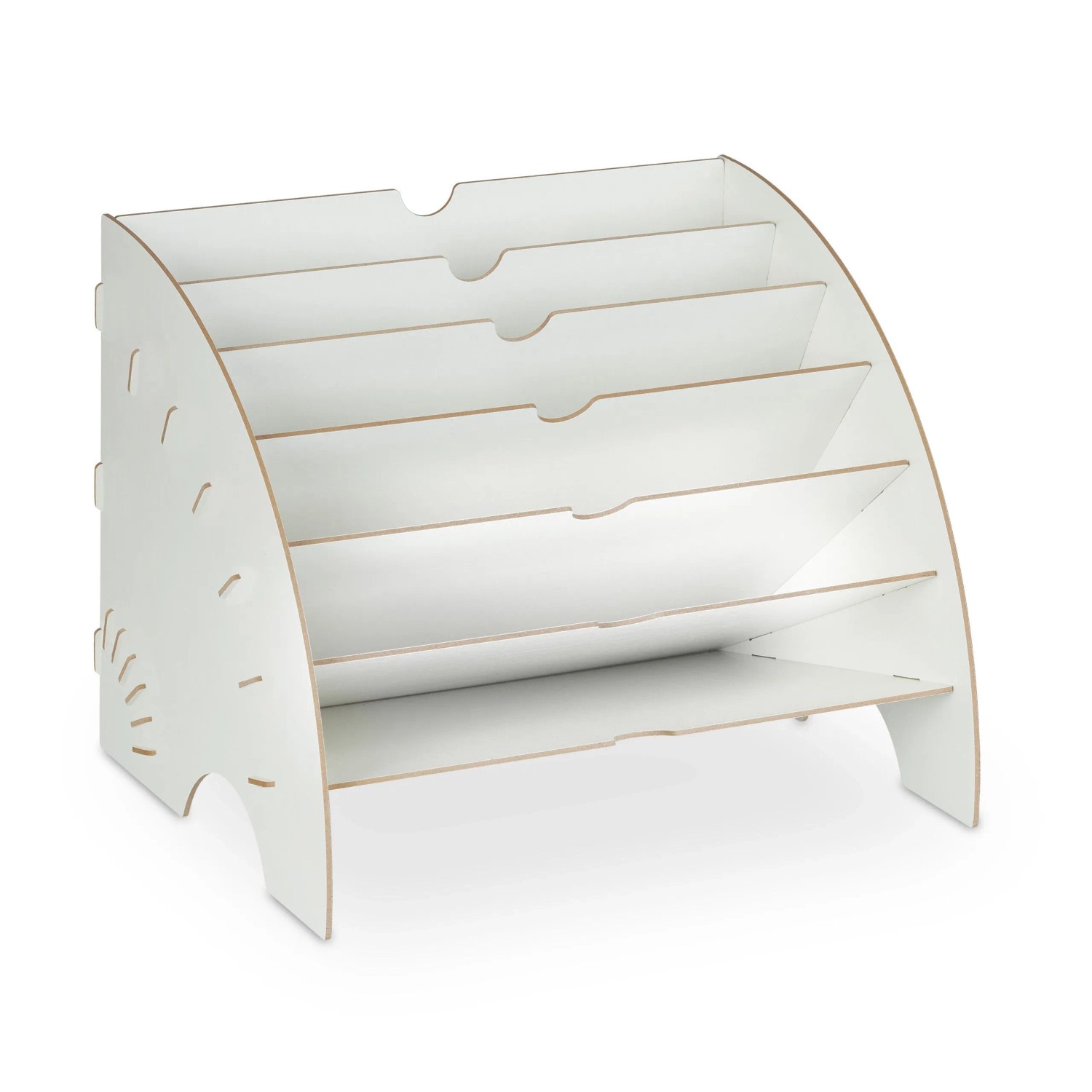 Relaxdays Dokumentenablage MDF Weiß 6 Fächer 27 cm x 34 cm x 27 cm 1,6 kg