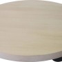 Runder Pflanzenroller aus Buche, Ø 35 cm, mit schwarzen Rollen für einfaches Verschieben.