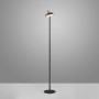Schwarze LED-Akku-Stehleuchte Amag, 125 cm hoch, für Innen & Außen.