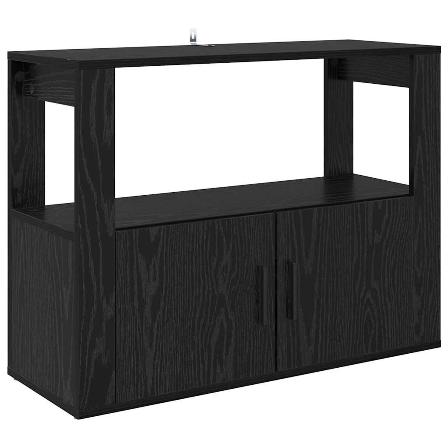vidaXL Sideboard Schwarz Eichen-Optik 80 x 30 x 60 cm Holzwerkstoff 881092 günstig online kaufen