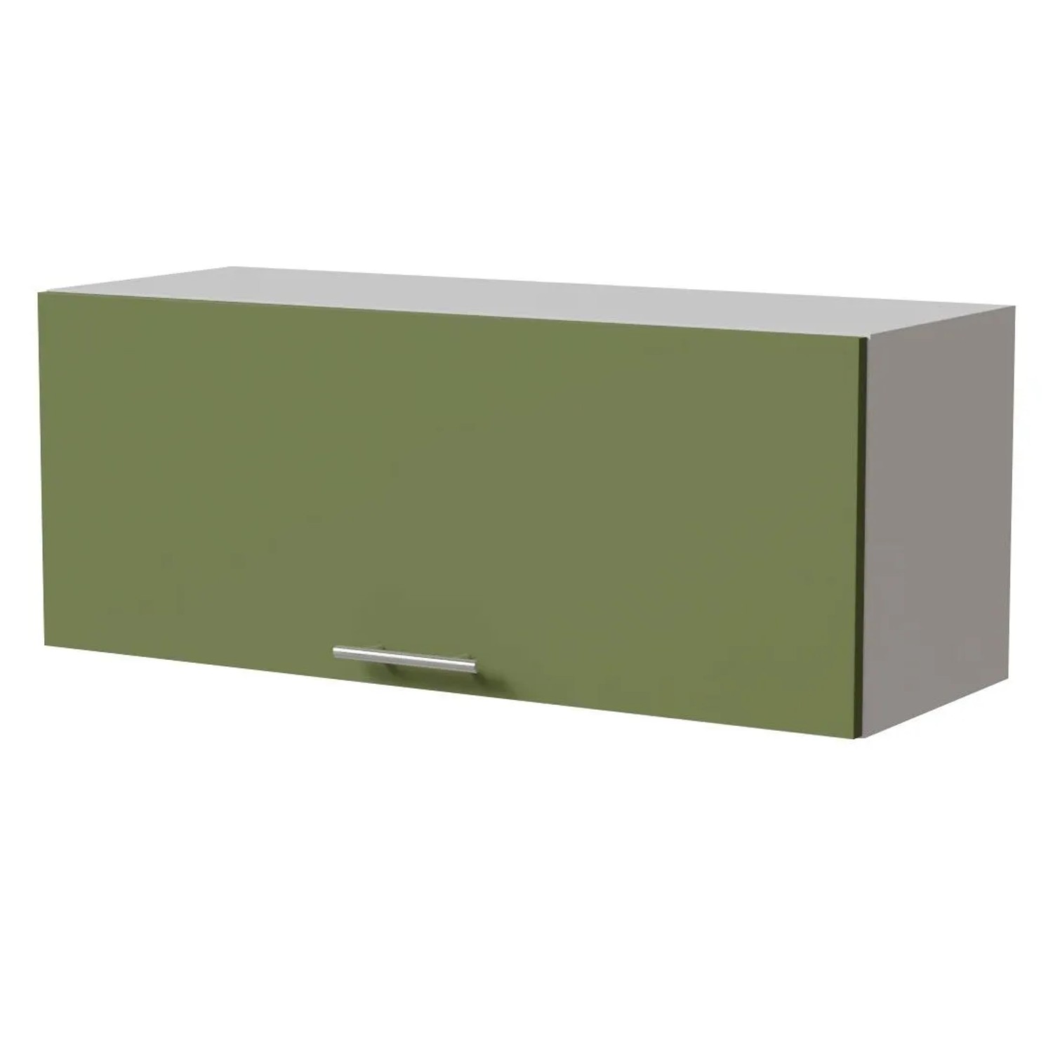 Feldmann-Wohnen Klapphängeschrank Brerra W4B/90 Weiß / RAL 6025 farngrün Matt 90 / 32,5 / 36cm mit Gasdruckdämpfer