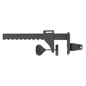 Doppler Balkonklammer in Anthrazit zur sicheren Schirmbefestigung am Balkongeländer.