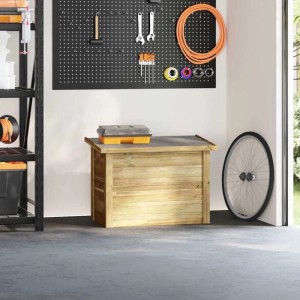 vidaXL Aufbewahrungsbox mit Speicher Natur 80 x 44,5 x 57,5 cm 42013042