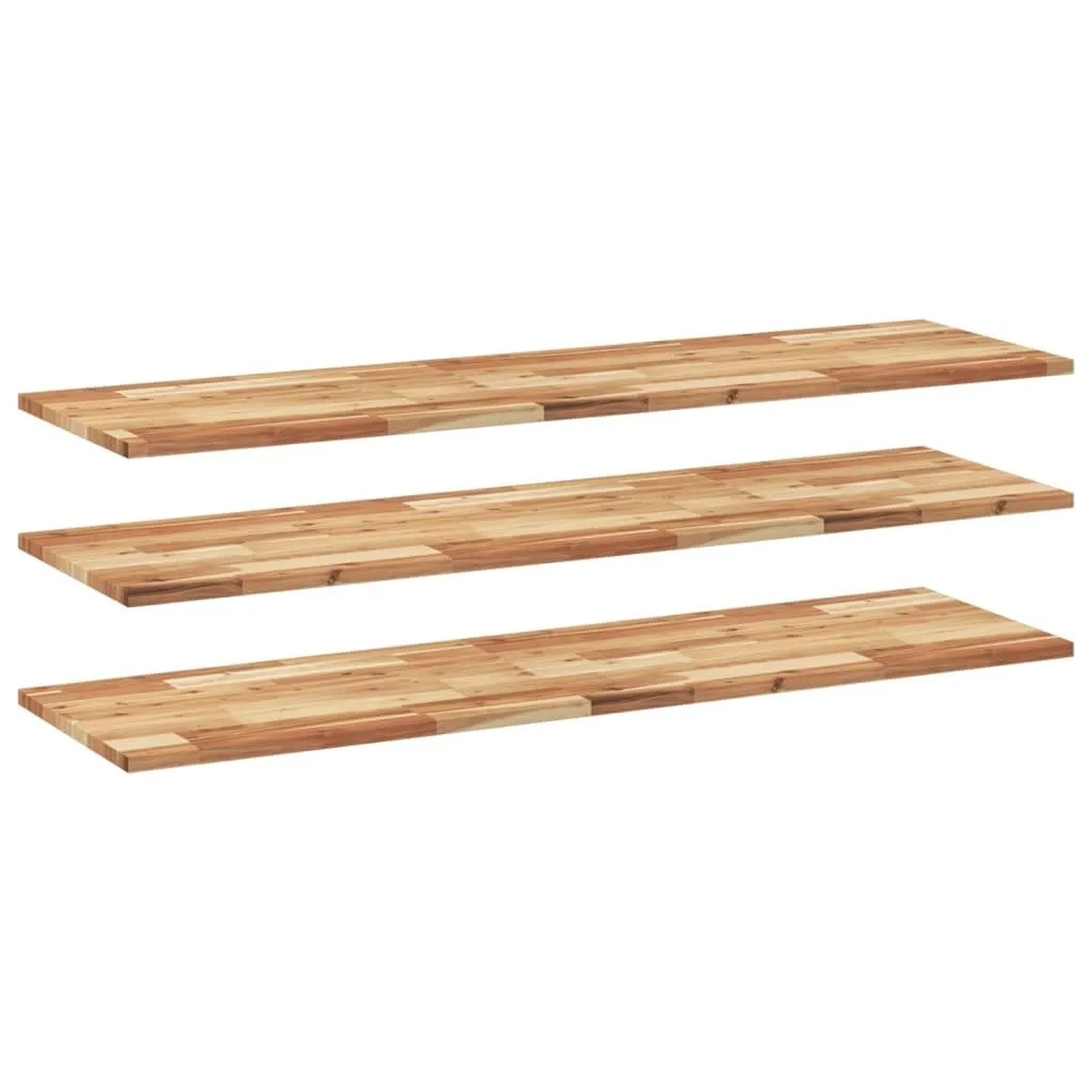 vidaXL Schweberegale 3 Stk 160x40x2 cm Massivholz Akazie Ölbehandelt 3279573