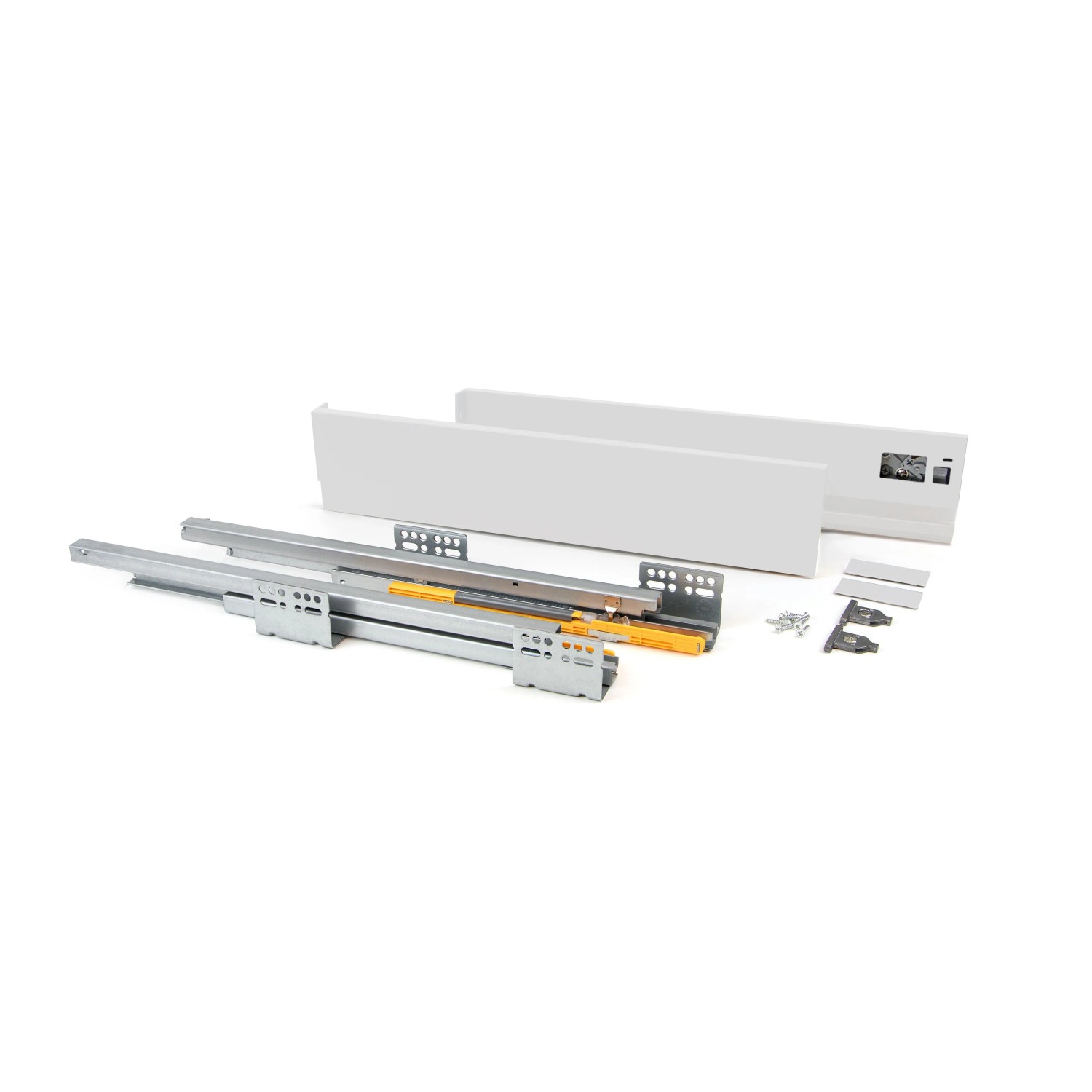 Emuca Außenschublade Concept 30 kg Höhe 105 mm Tiefe 300 mm Stahl Weiß Lackiert