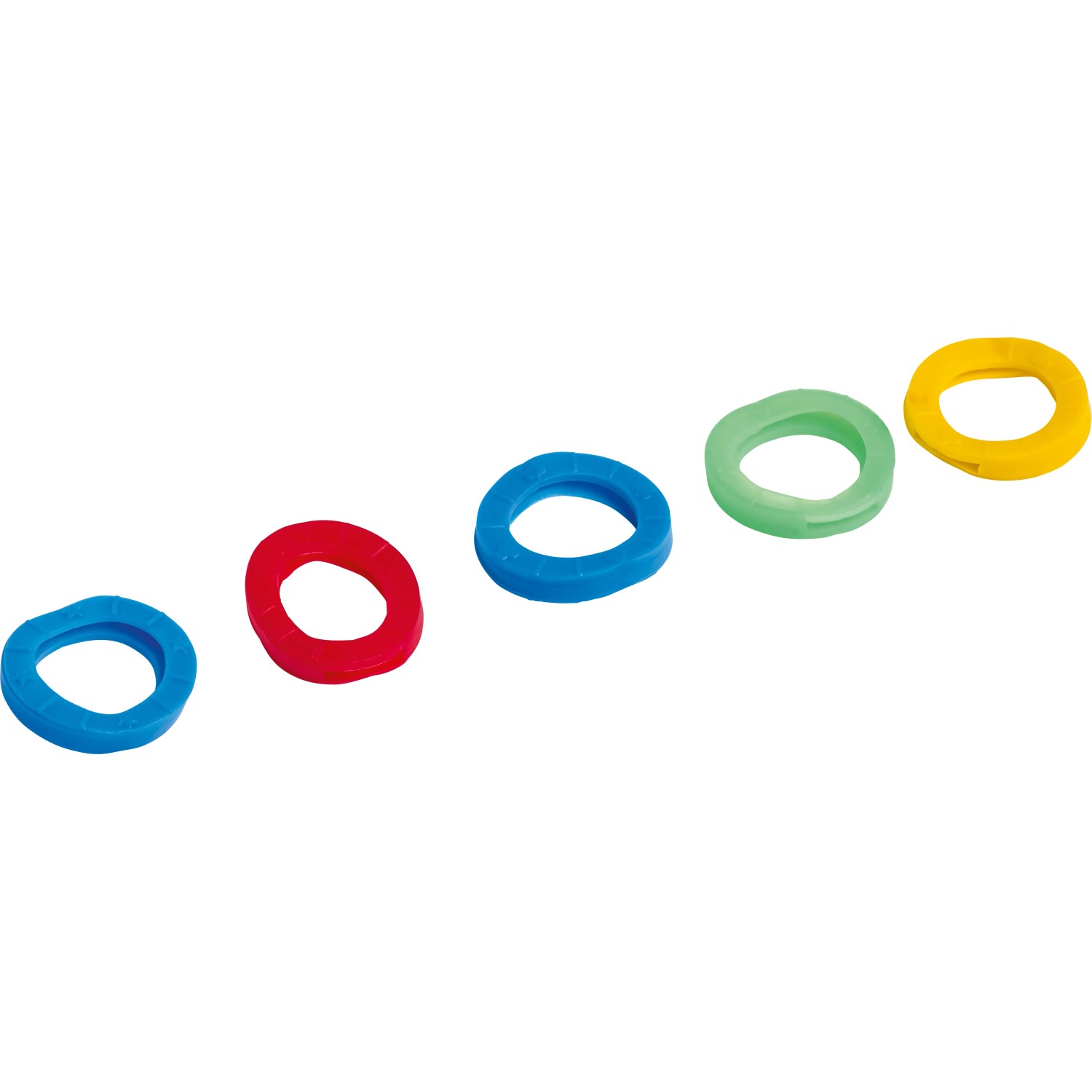 Schlüsselkennringe-Set Kunststoff Mehrfarbig Sortiert 5 Stück günstig online kaufen