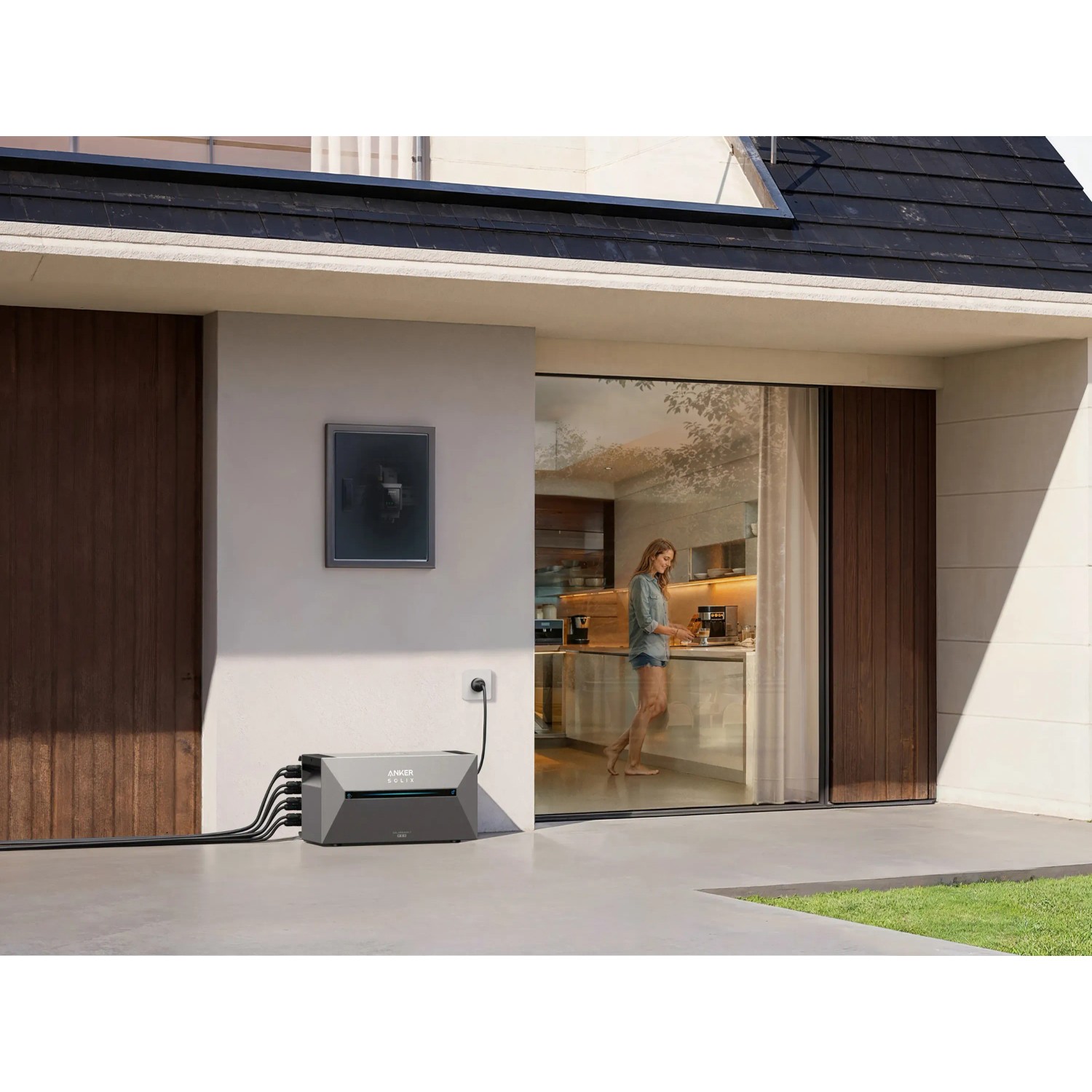 Anker Solix Solarbank 2 E1600 Pro Stromspeicher für Balkonkraftwerk im Außenbereich.