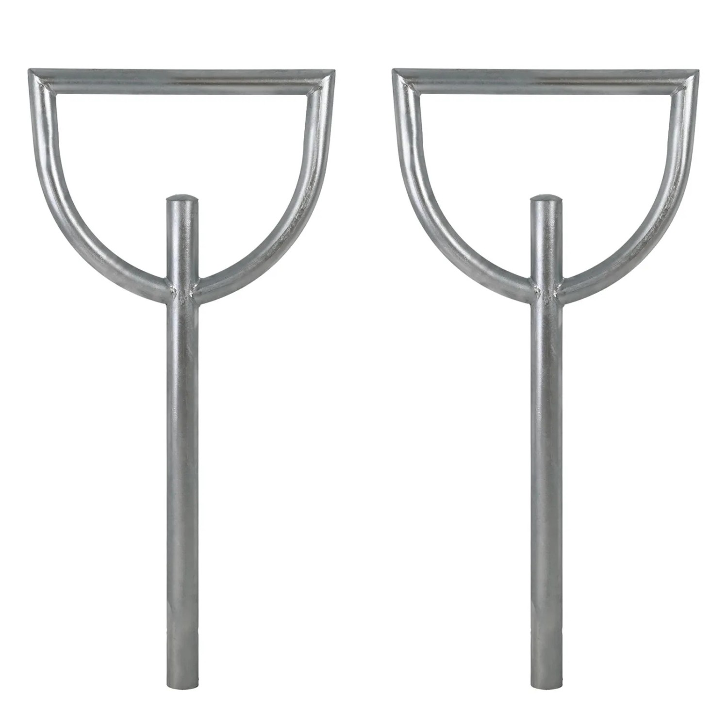 TRUTZHOLM 2x Fahrradanlehnbügel 115 x 56 cm Stahl Durchmesser 60 mm Typ D