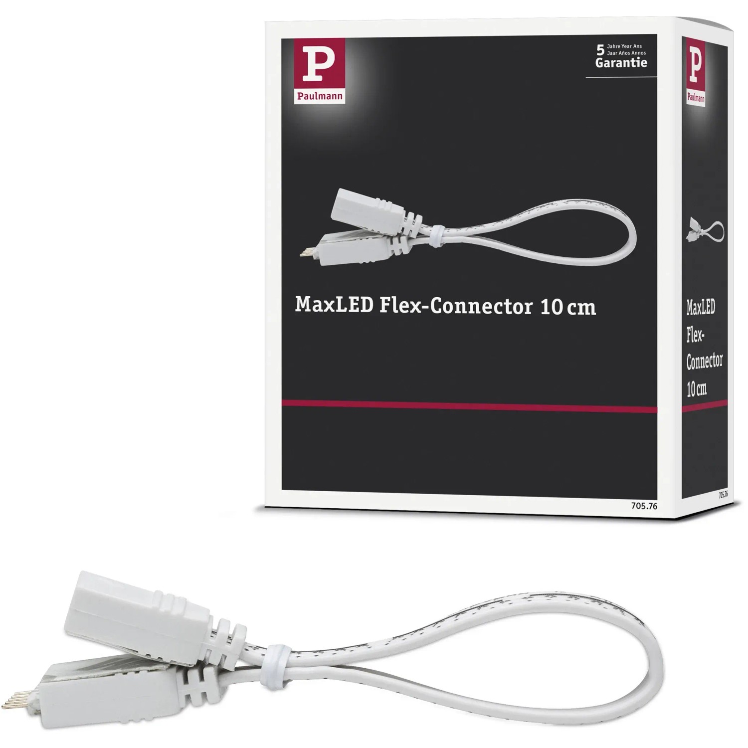 Paulmann MaxLED Verbindungskabel, 10 cm, weiß, zum Verbinden von LED-Streifen.