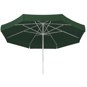 Schneider Marktschirm Jumbo, Ø 400 cm, dunkelgrün, mit Seilzug. Sonnenschirm für Garten und Balkon.