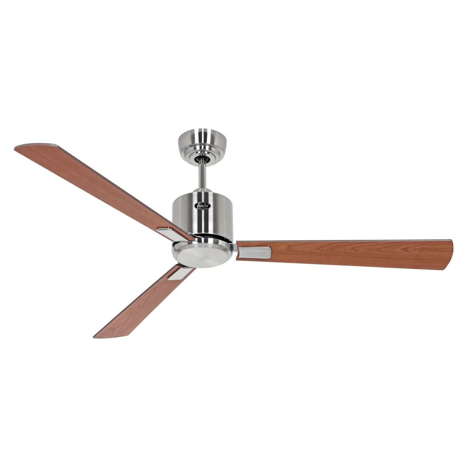 CASAFAN Eco Neo III Deckenventilator, Chrom gebürstet, Nussbaum/Kirschbaum Flügel