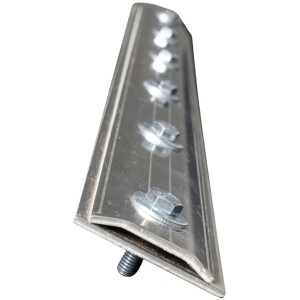 Bambusbörse Verschlussschiene für Wurzelsperre Rhizomsperre 70 cm aus Aluminium